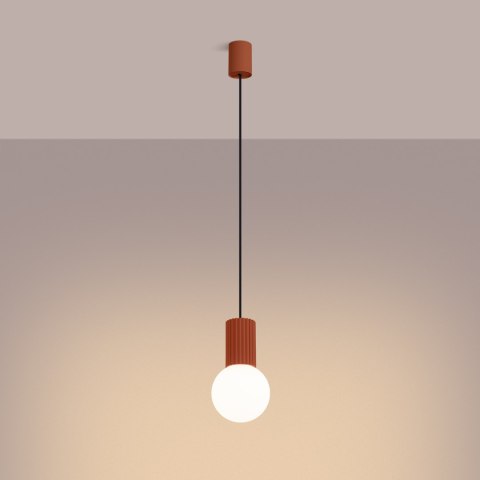 Sollux Lighting Lampa wisząca HALO 1 ochra czerwona