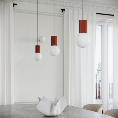 Sollux Lighting Lampa wisząca HALO 1 ochra czerwona