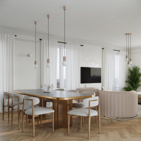 Sollux Lighting Lampa wisząca HALO 1 taupe