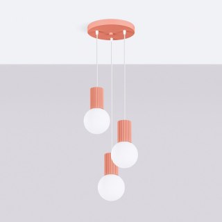 Sollux Lighting Lampa wisząca HALO 3P brzoskwiniowa
