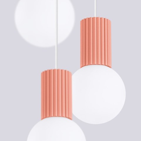 Sollux Lighting Lampa wisząca HALO 3P brzoskwiniowa