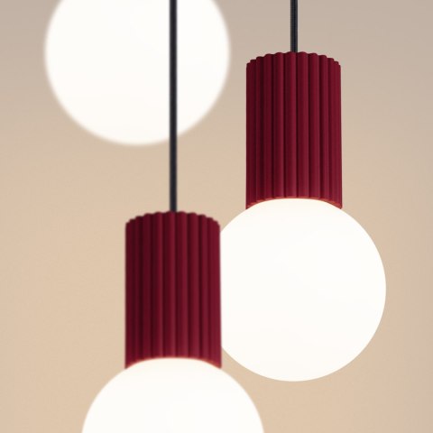 Sollux Lighting Lampa wisząca HALO 3P burgund