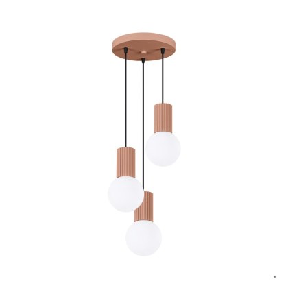 Sollux Lighting Lampa wisząca HALO 3P mocca