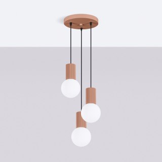 Sollux Lighting Lampa wisząca HALO 3P mocca