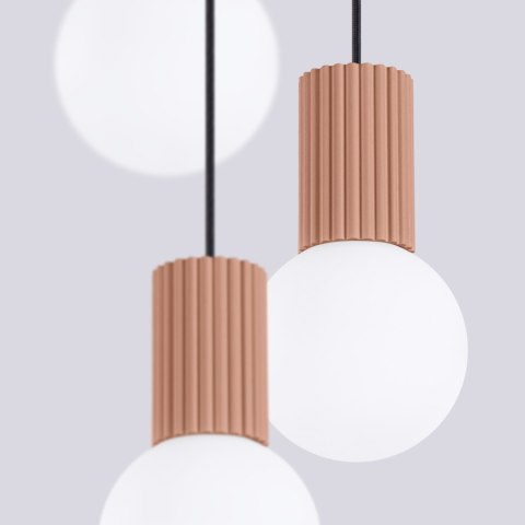 Sollux Lighting Lampa wisząca HALO 3P mocca