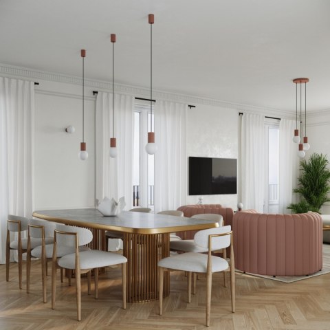 Sollux Lighting Lampa wisząca HALO 3P mocca