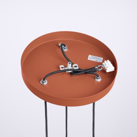 Sollux Lighting Lampa wisząca HALO 3P ochra czerwona