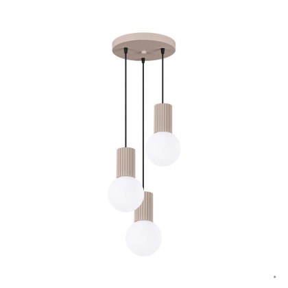 Sollux Lighting Lampa wisząca HALO 3P taupe