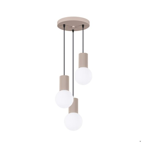 Sollux Lighting Lampa wisząca HALO 3P taupe