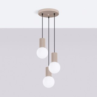 Sollux Lighting Lampa wisząca HALO 3P taupe