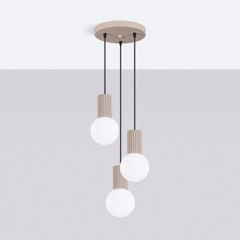 Sollux Lighting Lampa wisząca HALO 3P taupe