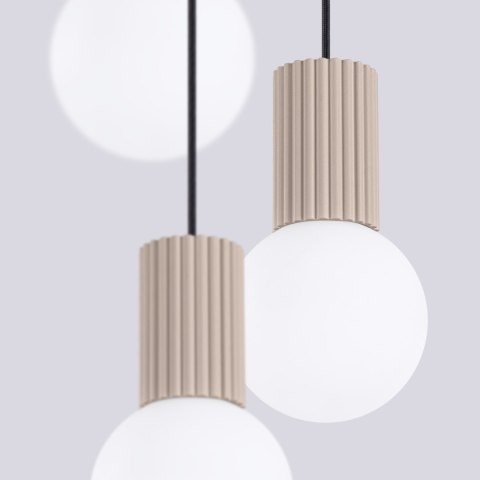 Sollux Lighting Lampa wisząca HALO 3P taupe