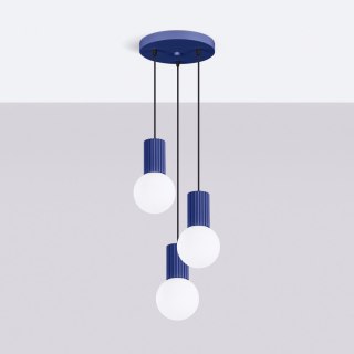 Sollux Lighting Lampa wisząca HALO 3P ultramaryna