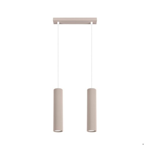 Sollux Lighting Lampa wisząca KARBON 2 taupe