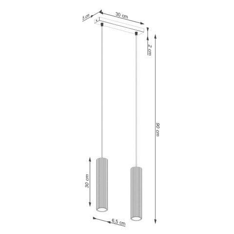 Sollux Lighting Lampa wisząca KARBON 2 taupe
