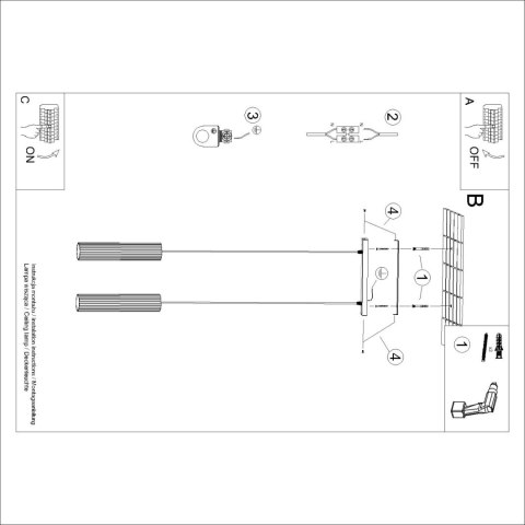 Sollux Lighting Lampa wisząca KARBON 2 taupe