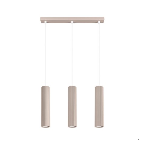 Sollux Lighting Lampa wisząca KARBON 3L taupe
