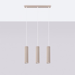 Sollux Lighting Lampa wisząca KARBON 3L taupe