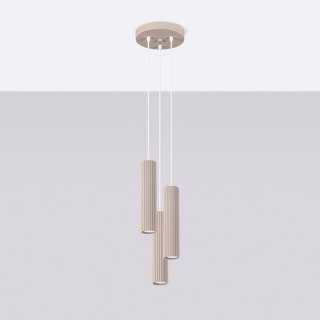 Sollux Lighting Lampa wisząca KARBON 3P taupe