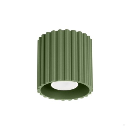 Sollux Lighting Plafon AURA 1 zielony oliwkowy GU10