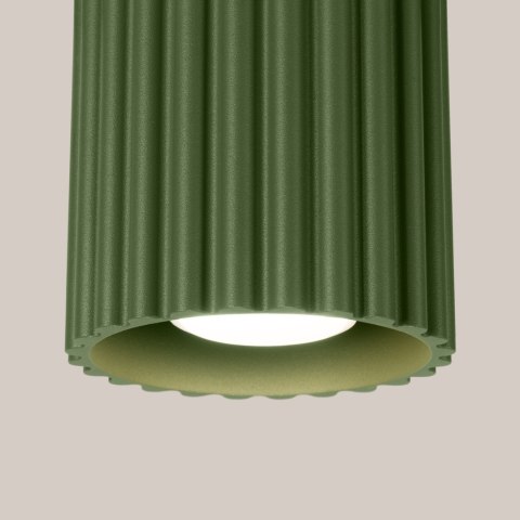 Sollux Lighting Plafon AURA 1 zielony oliwkowy GU10