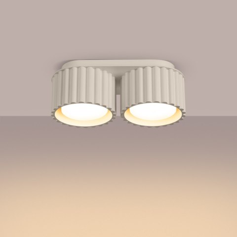 Sollux Lighting Plafon AURA 2 beżowy Gx53