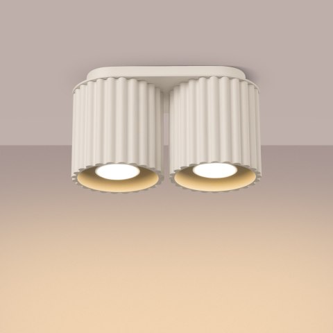 Sollux Lighting Plafon AURA 2 beżowy GU10