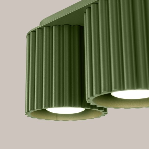 Sollux Lighting Plafon AURA 2 zielony oliwkowy GU10