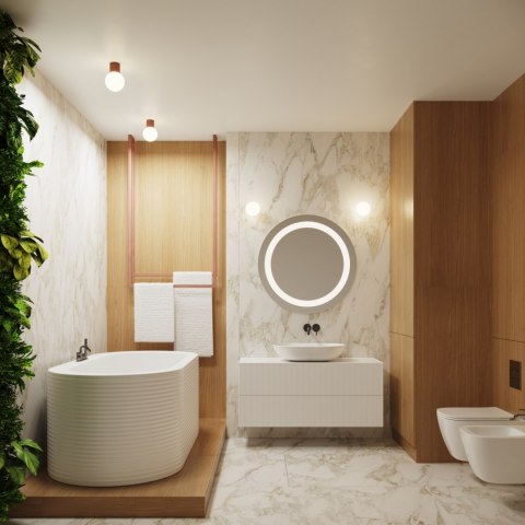 Sollux Lighting Plafon HALO mocca IP44
