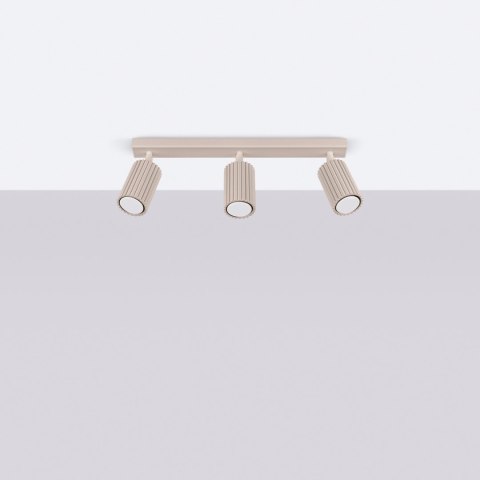 Sollux Lighting Plafon KARBON 3L taupe