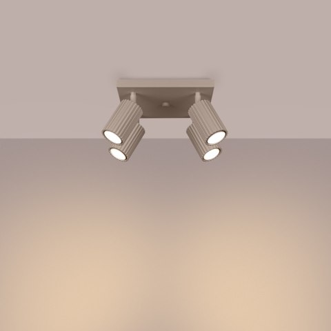 Sollux Lighting Plafon KARBON 4 taupe
