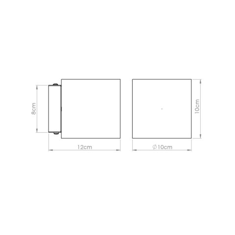 Sollux Lighting Kinkiet ORBIS beton beżowy