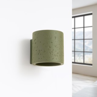 Sollux Lighting Kinkiet ORBIS beton zielona oliwka
