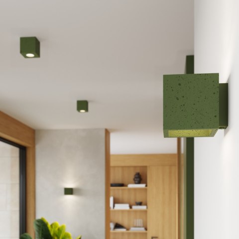 Sollux Lighting Kinkiet QUAD beton zielona oliwka