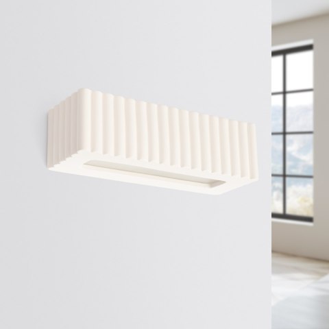 Sollux Lighting Kinkiet ceramiczny RIGATA biały