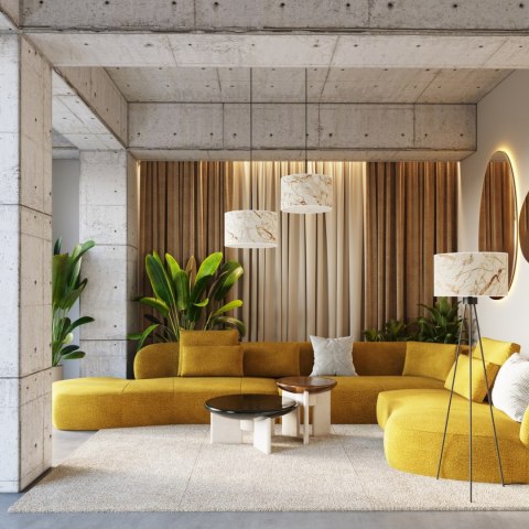 Sollux Lighting Lampa podłogowa NEVIA beżowy marmur
