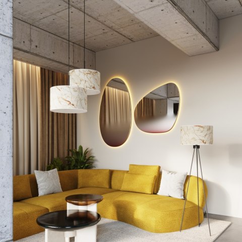 Sollux Lighting Lampa podłogowa NEVIA beżowy marmur