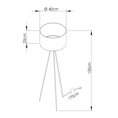 Sollux Lighting Lampa podłogowa NEVIA granat