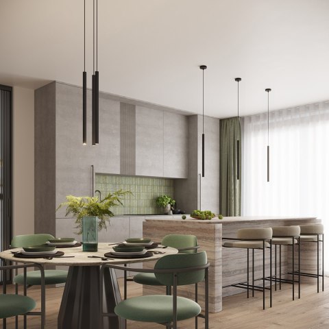 Sollux Lighting Lampa wisząca ARCHE 2P czarna