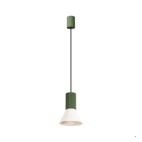Sollux Lighting Lampa wisząca ESTRIA 1 beżowa/zielona oliwka