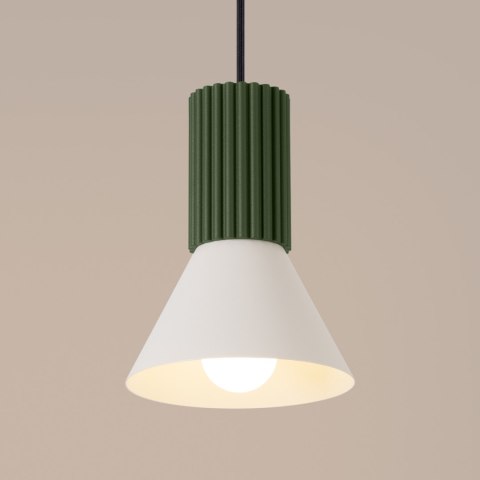 Sollux Lighting Lampa wisząca ESTRIA 1 beżowa/zielona oliwka