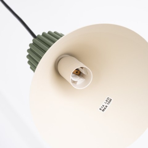 Sollux Lighting Lampa wisząca ESTRIA 1 beżowa/zielona oliwka