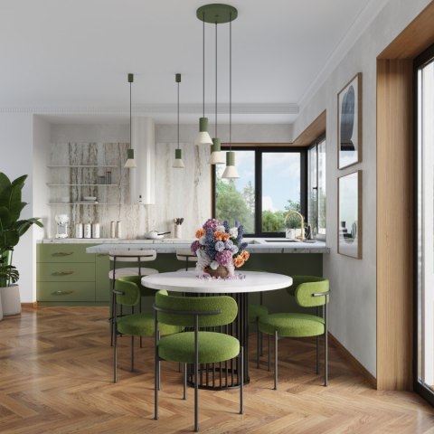 Sollux Lighting Lampa wisząca ESTRIA 1 beżowa/zielona oliwka