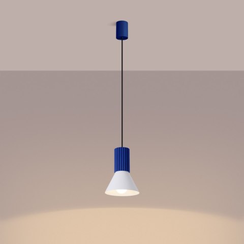 Sollux Lighting Lampa wisząca ESTRIA 1 biała/ultramaryna