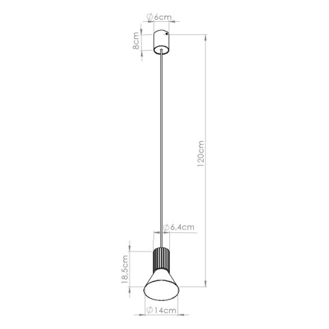 Sollux Lighting Lampa wisząca ESTRIA 1 biała/ultramaryna