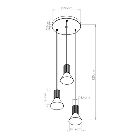 Sollux Lighting Lampa wisząca ESTRIA 3P beżowa/zielona oliwka