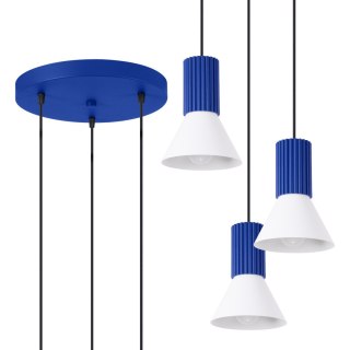 Sollux Lighting Lampa wisząca ESTRIA 3P biała/ultramaryna