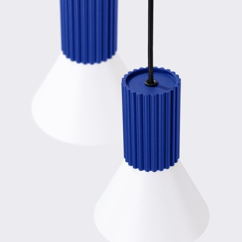 Sollux Lighting Lampa wisząca ESTRIA 3P biała/ultramaryna