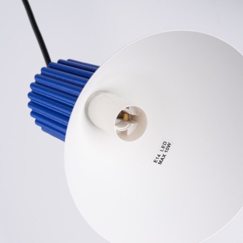 Sollux Lighting Lampa wisząca ESTRIA 3P biała/ultramaryna