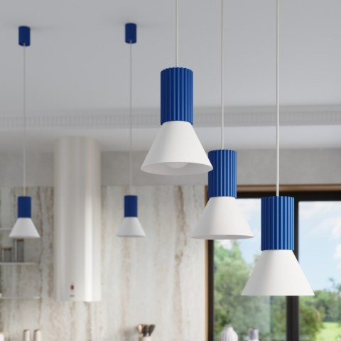 Sollux Lighting Lampa wisząca ESTRIA 3P biała/ultramaryna